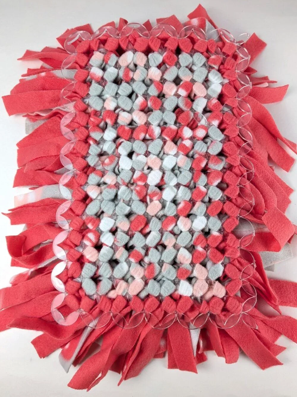 NEW Dog/Cat Snuffle Mat - Coral Pink/Gray/White #61